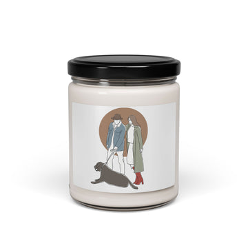 Personalized Photo to Doodle Family Portrait 9oz. Scented Soy Candle Hand-Drawn Style Gift for Father, Mother's Day, or Anniversary