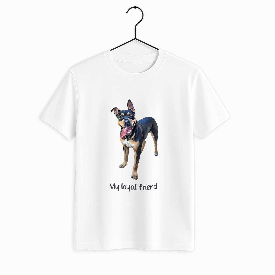 Transform Your Pet Photo to Art, Customized Oil Painting Style in Minimal Style Unisex Crewneck T-shirt S-5XL