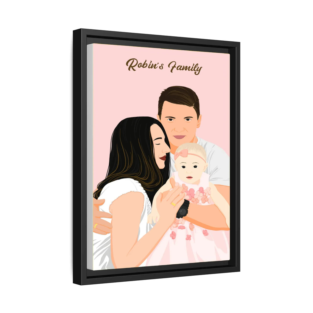 Personalized Family Portrait from Photo, Custom Illustrated Art, Unique Gift for Home, Anniversary Canvas-BeUnikArt