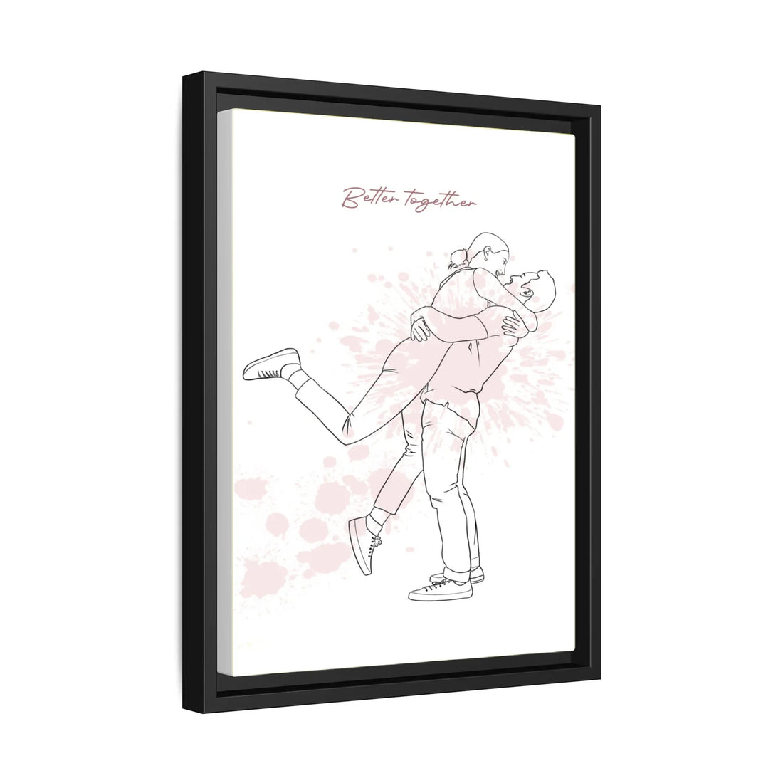 Personalized Family Photo Line Art Anniversary Gift, Custom Father's Day Mother's Day Gift, Personalize Portrait Picture on Canvas-BeUnikArt