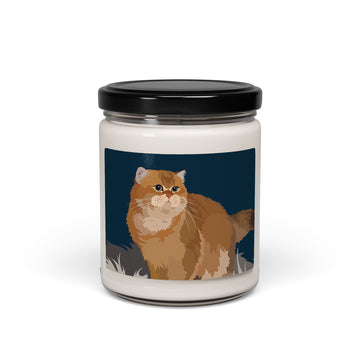 Personalized Turn Photo into Art Pet Portrait 9oz. Scented Soy Candle Digital Art Style Gift for Dog & Cat Lovers