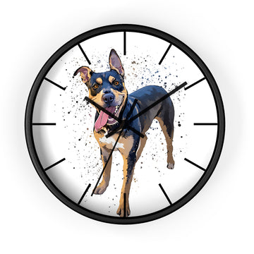 Custom Turn Photo into Personality Art Pet Portrait Wall Clock Illustration Style Thoughtful Gift For Pets Lover
