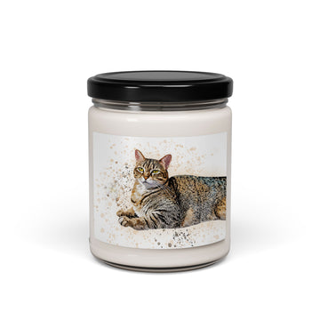 Custom Picture to Drawing Dog or Cat Portrait 9oz. Scented Soy Candle Illustration Style Pet Lover Gift