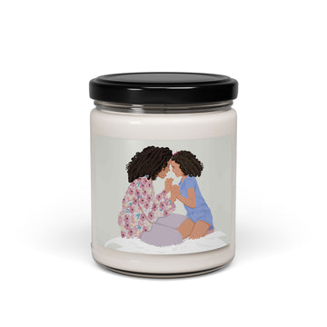 Custom Portrait from Photo Family Picture 9oz. Scented Soy Candle Illustration Style Mother's Day Gift