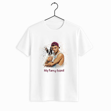 Custom Turn Photo to Art Illustration Style, Show Off Your Pet’s Personality, Fun Custom Unisex Crewneck T-shirt S-5XL