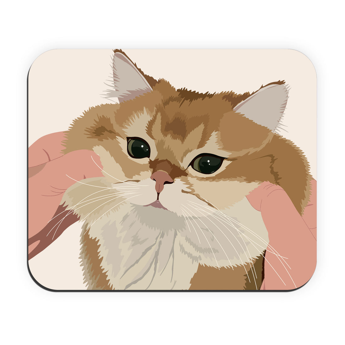 Personalized Turn Photo into Art Cat Mom Portrait Rectangle Mouse Pad Digital Art Style Pet Memorial or Pet Lover Gift