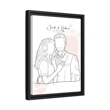 Personalized Couple Drawing Meaningful Anniversary, Date Gift Canvas-BeUnikArt