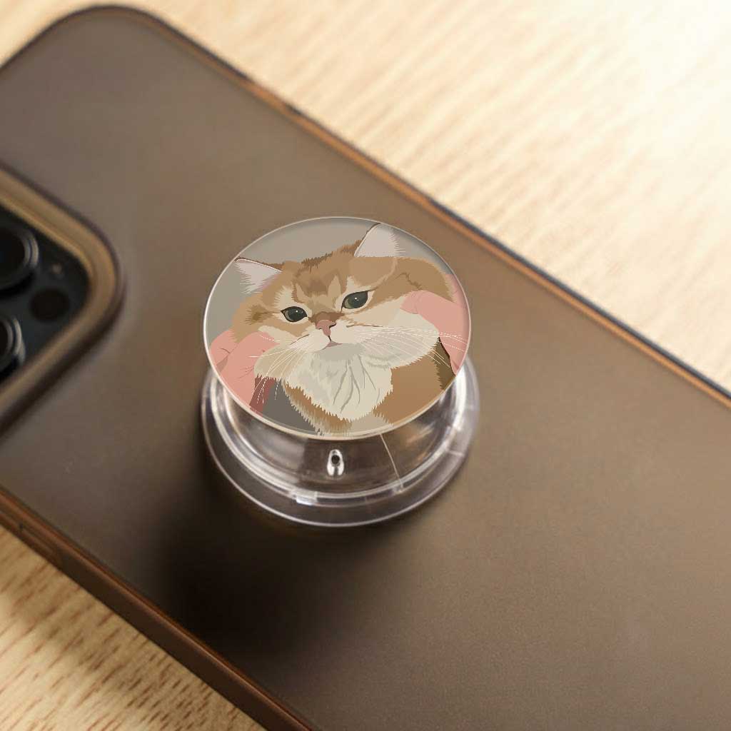 Customized Illustration from Photo Your Best Pet Art Phone Grip Pet Lover Gift