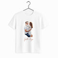 Customized Photo, Turn Your First Date or Wedding Photo to Art, Personalized Oil Painting Style Couple Unisex Crewneck T-shirt S-5XL