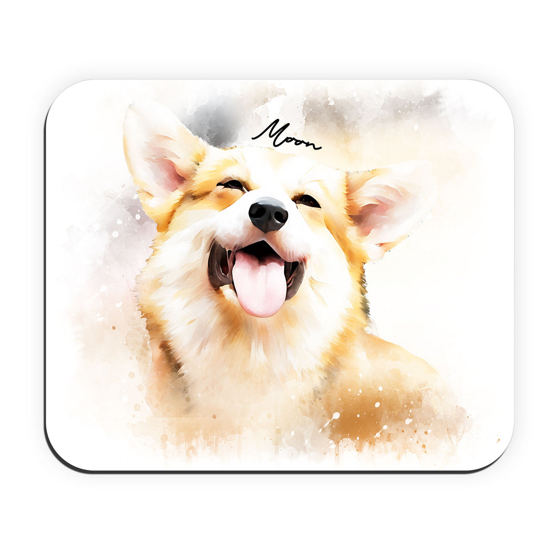 Custom Turn Photo into Art Pet Adventures Rectangle Mouse Pad Watercolor Style Gift for Dog & Cat Lovers