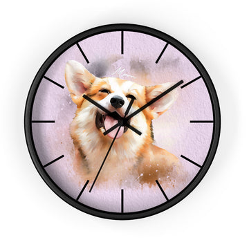 Custom Turn Photo into Art Pet Adventures Wall Clock Watercolor Style Gift for Dog & Cat Owners