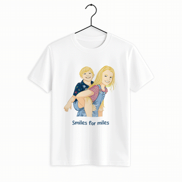Custom Baby Portrait from Photo, Personalized Art, Thoughtful Gift for Baby Shower, Newborn Arrival Unisex Crewneck T-shirt S-5XL