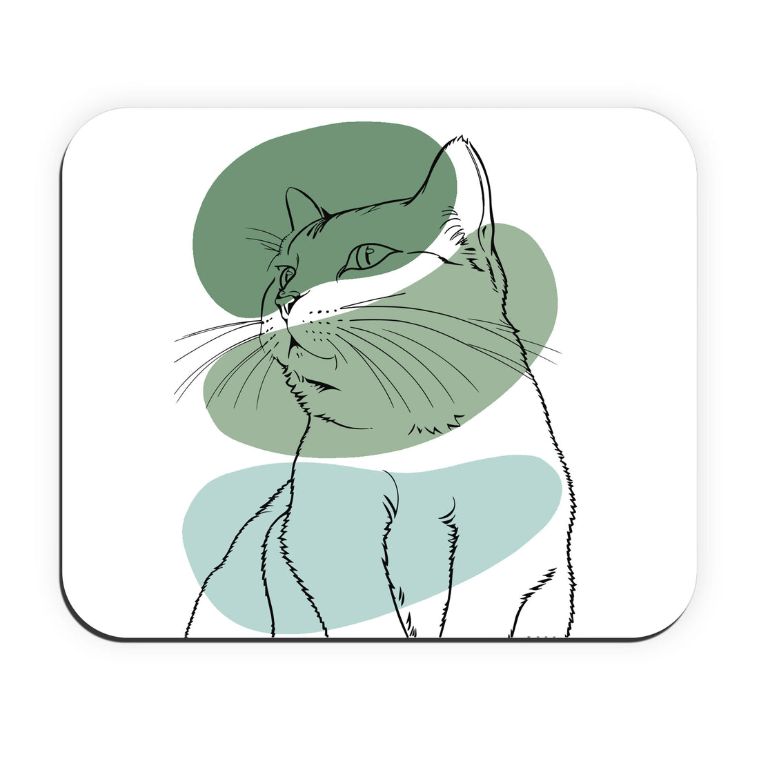 Custom Photo to Art Pet Portrait Rectangle Mouse Pad Minimalist Style Gift for Dog & Cat Owners