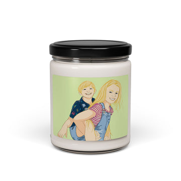 Custom Portrait from Photo Baby Picture 9oz. Scented Soy Candle Digital Art Style Thoughtful Baby Shower or Arrival Gift