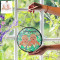 Personalized Baby Photo To Illustration Turn Art, Custom Glass Suncatcher Gift, Newborn Keepsake, Window Hanging Decoration-BeUnikArt