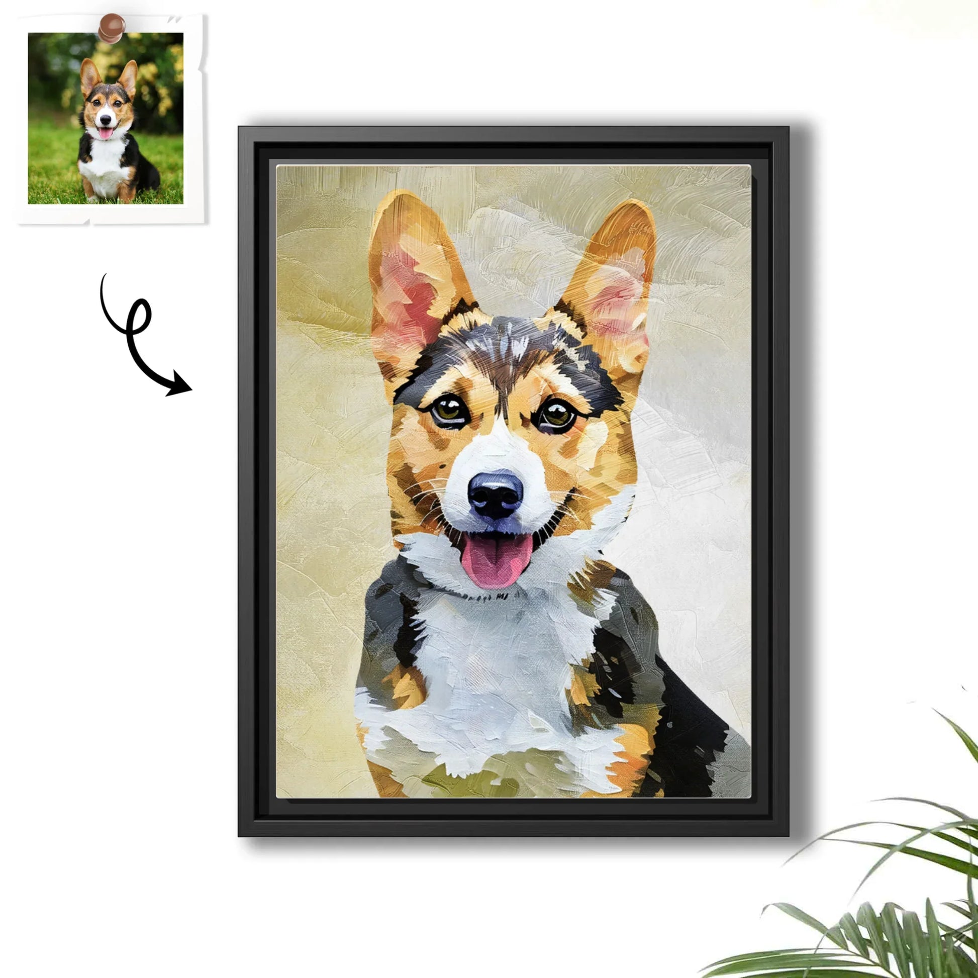 Celebrate Your Furry Friend, Turn Photo into Oil Painting Style Canvas, Unique Pet Lover Wall Decor Canvas-BeUnikArt