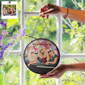 Customize Friends Portrait Photo to Illustration Art, Personalize Turn Art Best Friend Stain Glass Suncatcher, Gift for Friends-BeUnikArt