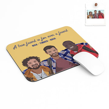 Custom Turn Photo into Art Best Friend Portrait Rectangle Mouse Pad Illustration Style Thoughtful Friendship Gift
