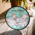 Personalized Family Photo Potrait, Turn Photo to Doodle Style Art, Glass Suncatcher Gift for Mom or Dad, Family Gift-BeUnikArt