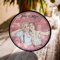 Custom Doodle Art for Friends From Photo, Turn Art Glass Suncatcher, Fun And Playful Gift for Besties-BeUnikArt