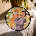 Custom Pet Portrait To Illustration Art, Turn Art Gift For Pet Lover, Custom Glass Suncatcher, Window Hanging Decoration-BeUnikArt