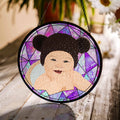 Customized Turn Art Baby Portrait From Photo, Unique Baby Shower Gift, Glass Suncatcher Nursery Window Decor-BeUnikArt