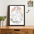 Customized Couple Portrait Photo to Line Art Lovely Anniversary Gift Digital File-BeUnikArt