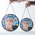 Customized Turn Art Friendship Photo, Custom Glass Suncatcher Gift, Unique BFF Keepsake, Hanging Window Decoration-BeUnikArt