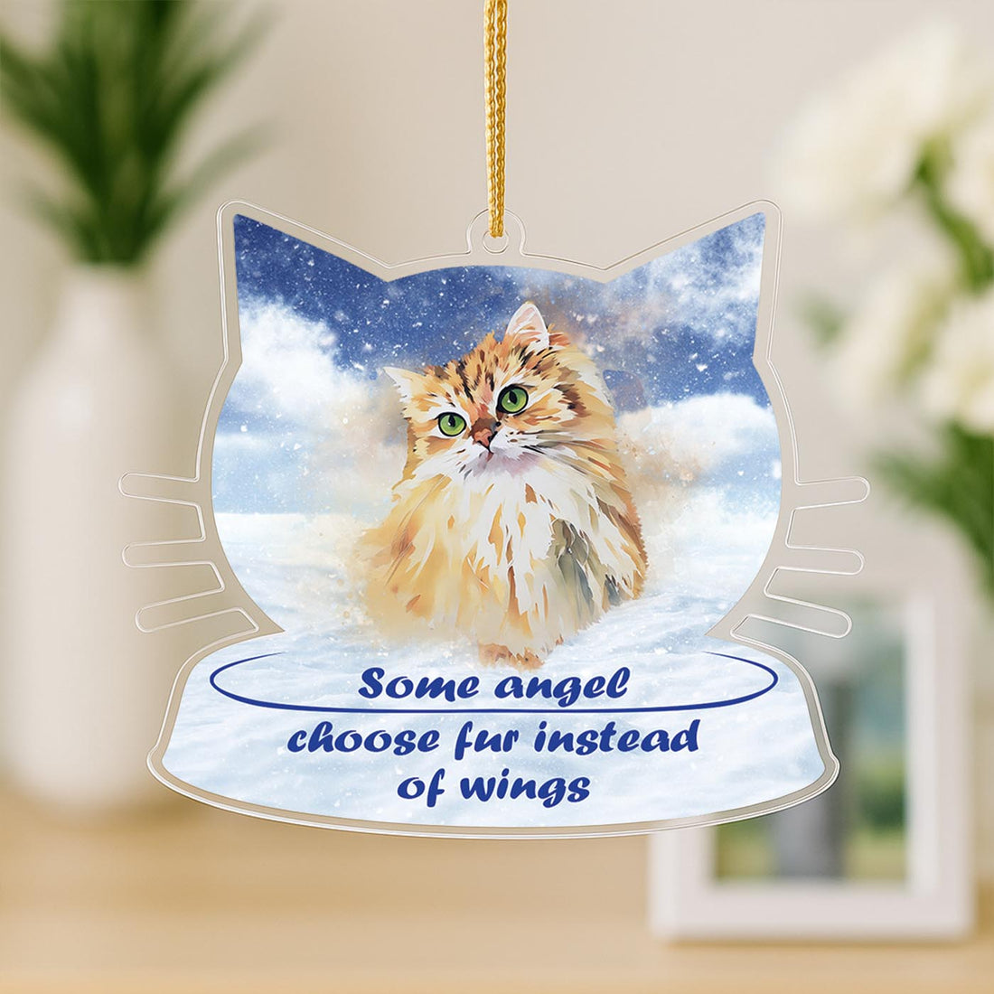 Paw Prints In Our Heart Memorial Photo Acrylic Ornament Pet Lover Gift