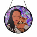 Custom Pet Drawing From Photo, Turn Art Pet Memory Into Glass Suncatcher, Animal Lover Gift-BeUnikArt
