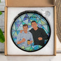 Customized Turn Art Friendship Photo, Custom Glass Suncatcher Gift, Unique BFF Keepsake, Hanging Window Decoration-BeUnikArt