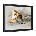 Personalized Your Pet Picture, Turn Photo to Water Color Style Art Potrait, Thoughtful Canvas Gift-BeUnikArt