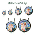 Personalize Pet and Owner Portrait Photo Illustration Art, Pet's Photo Glass Suncatcher, Window Hanging Suncatcher Gift for Pet's Owner-BeUnikArt
