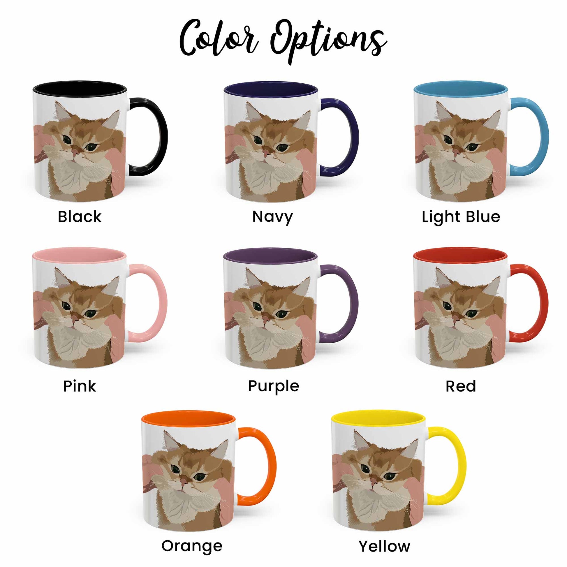 Personalized Cat Mom Turn Photo To Art Gift Idea, Keepsake For Pet Lover, Dog Memorial Accent Mug Coffee (11, 15oz)-BeUnikArt