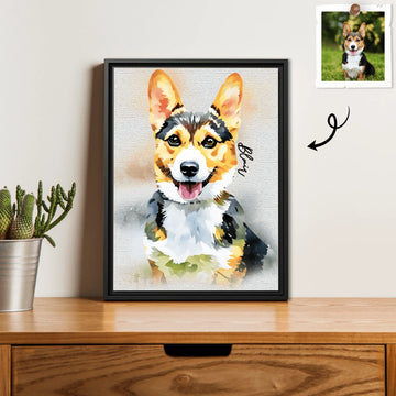 Custom Art Express Your Love for Pets, Turn Photo to Water Color Art, Unique Piece for Pet Digital File - BeUnikArt
