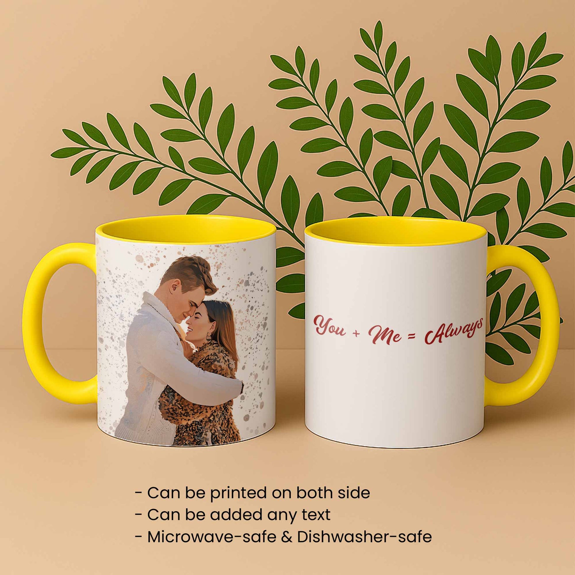 Custom Couple Illustration Mug, Turn Photo to Art, Accent Coffee Mug (11, 15oz) - BeUnikArt