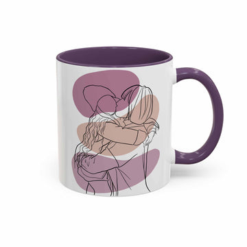 Personalized Turn Art Photo to Line Art, Couple Anniversary, Family Perfect Gift, Accent Coffee Mug (11, 15oz) - BeUnikArt