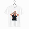 Personalized Turn Photo To Art Illustration Drawing, Dad Potrait Photo Fathers Day Gift Unisex Crewneck T-shirt S - 5XL - BeUnikArt