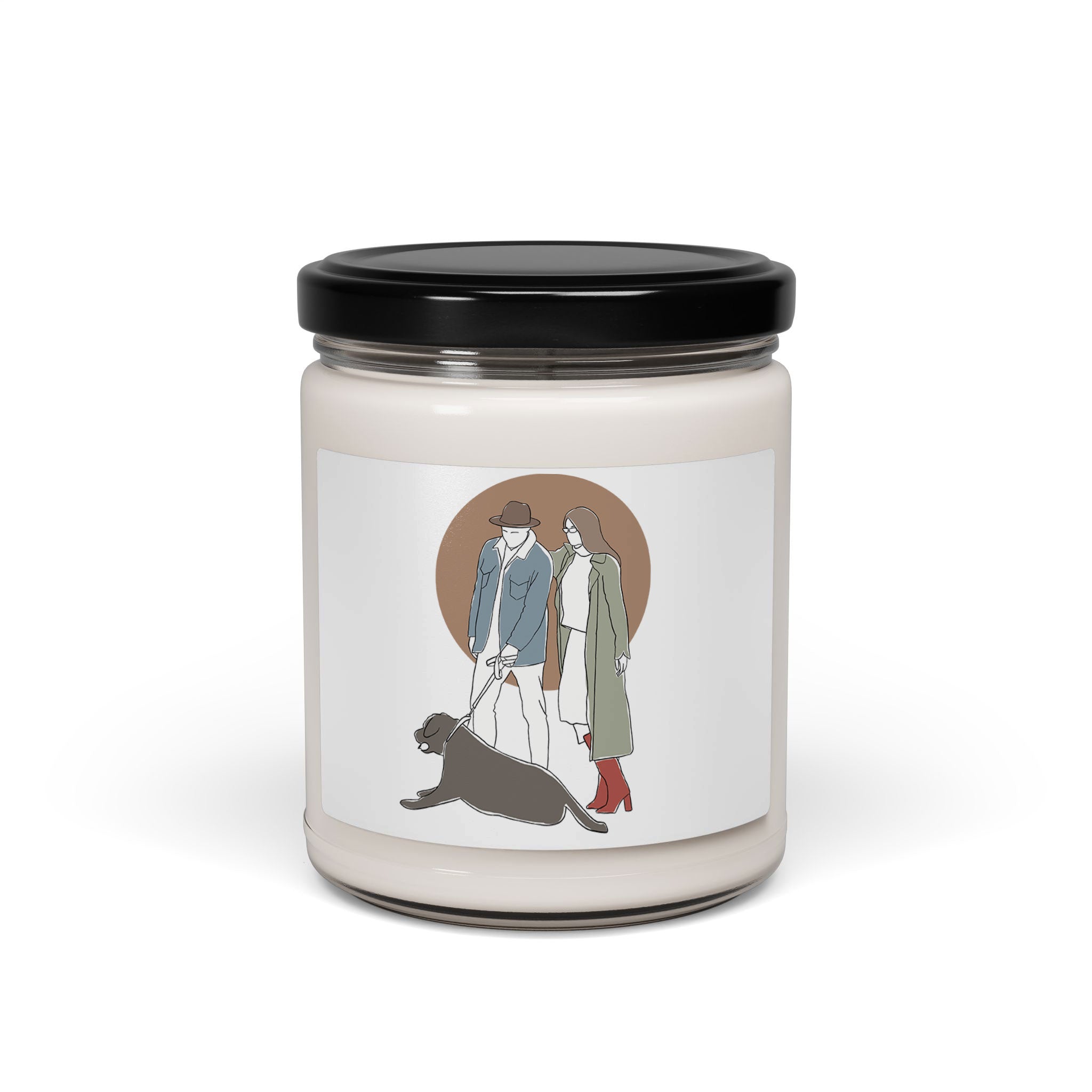 Personalized Photo to Doodle Family Portrait 9oz. Scented Soy Candle Hand-Drawn Style Gift for Father, Mother's Day, or Anniversary