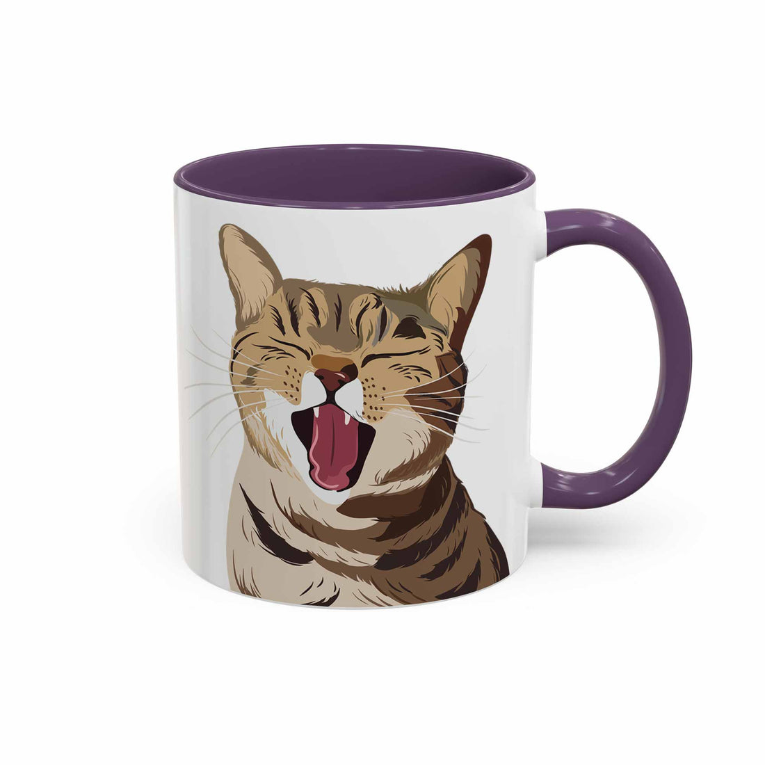 Customized Pet Lover Turn Portrait Photo to Illustration Art, Cat Mom Keepsake, Dog Memorial Present, Accent Coffee Mug (11, 15oz)-BeUnikArt
