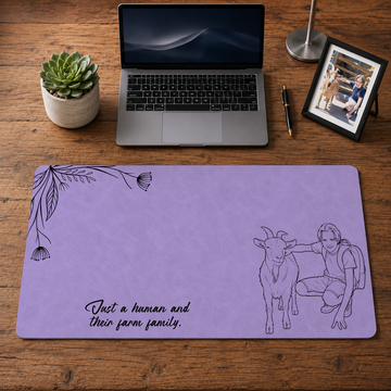 Personalized Photo to Line Art Farm Animal Gift Desk Mat