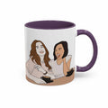 Personalized Friendship Doodle Art from Photo, Best Friends Gift, Friend Anniversary Birthday, Accent Coffee Mug (11, 15oz)-BeUnikArt