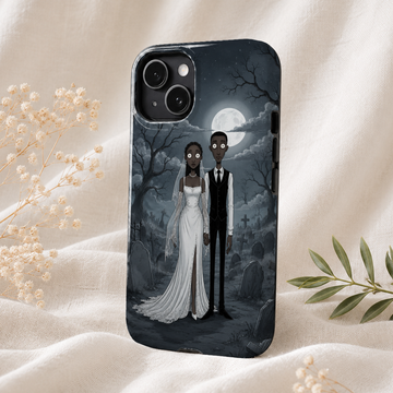 Personalized Wedding Gothic Tough Phone Case with Custom Text