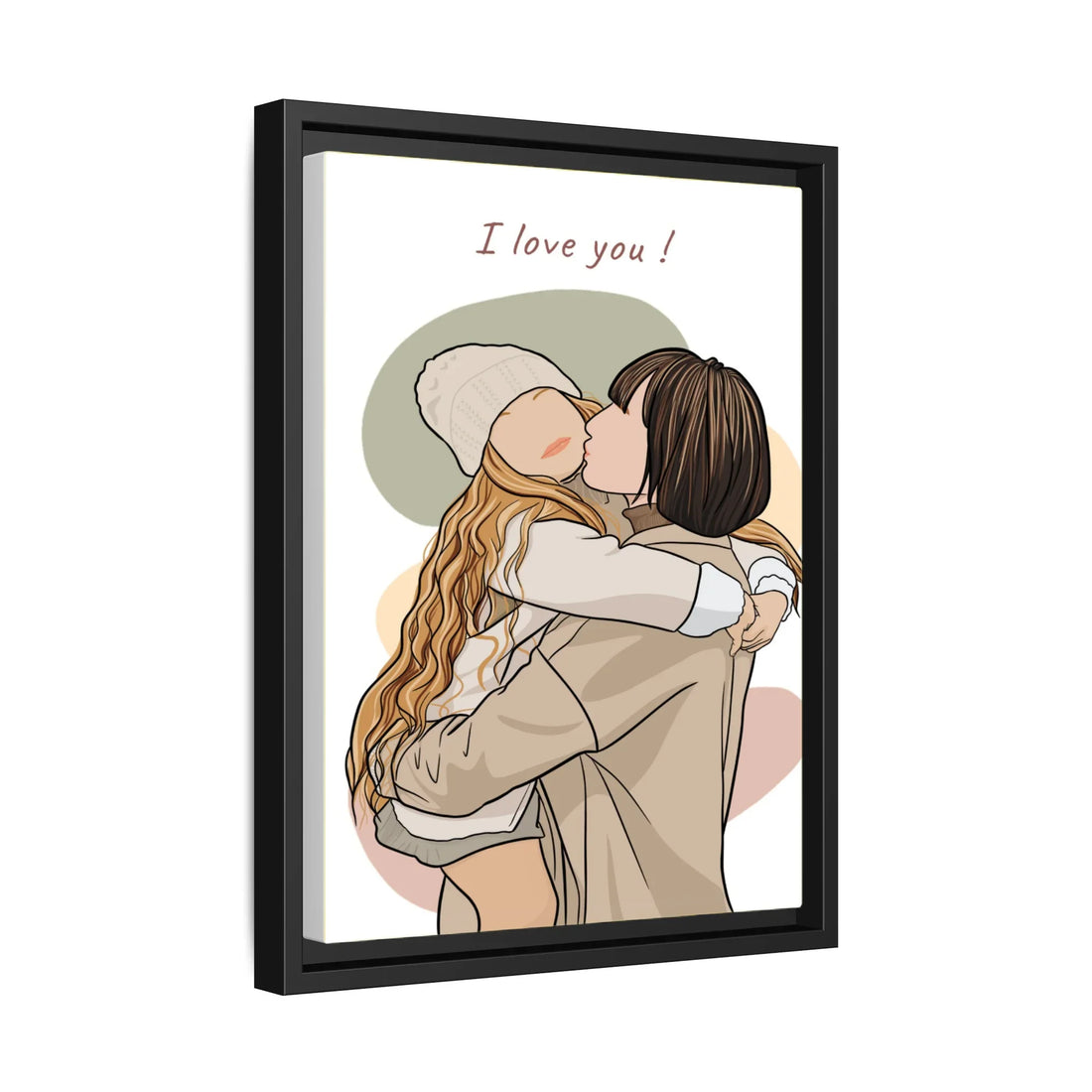 Customized Mom and Baby Dad and Kids Photo Turn to Doodle Art Style, Family Gift Anniversary Canvas-BeUnikArt