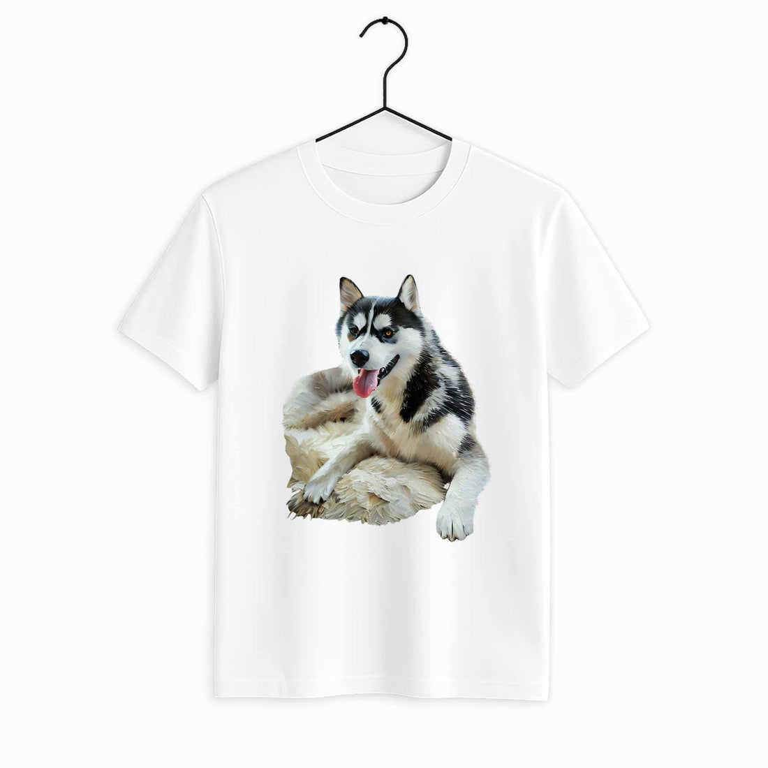 Personalize Your Pet’s Portrait, Turn Photo to Art Oil Painting Style, Custom Gift for Dog and Cat Lovers Unisex Crewneck T-shirt S-5XL