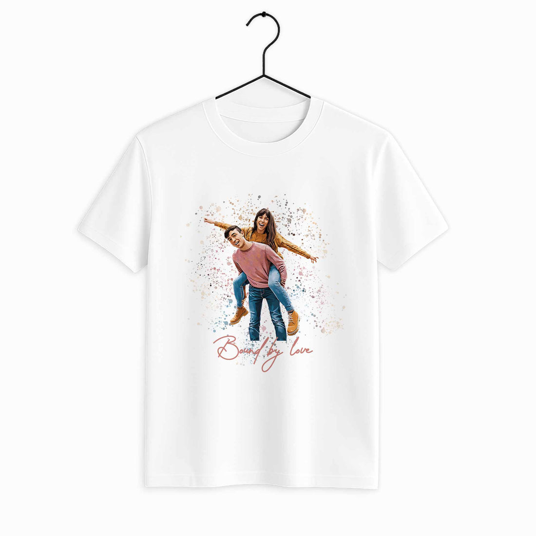 Turn Photo into Art, Capture Your Sweetest Moments, Custom Illustration Art for Couples Unisex Crewneck T-shirt S-5XL