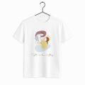 Customized Mom and Baby Dad and Kids Photo Turn to Doodle Art Style, Family Gift Anniversary Unisex Crewneck T-shirt S-5XL