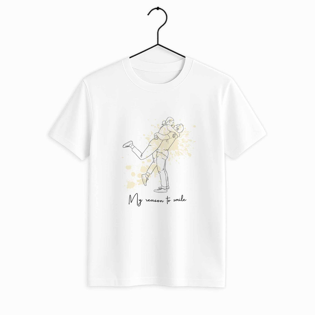 Personalized Family Photo Line Art Anniversary Gift, Custom Father's Day Mother's Day Gift Unisex Crewneck T-shirt S-5XL