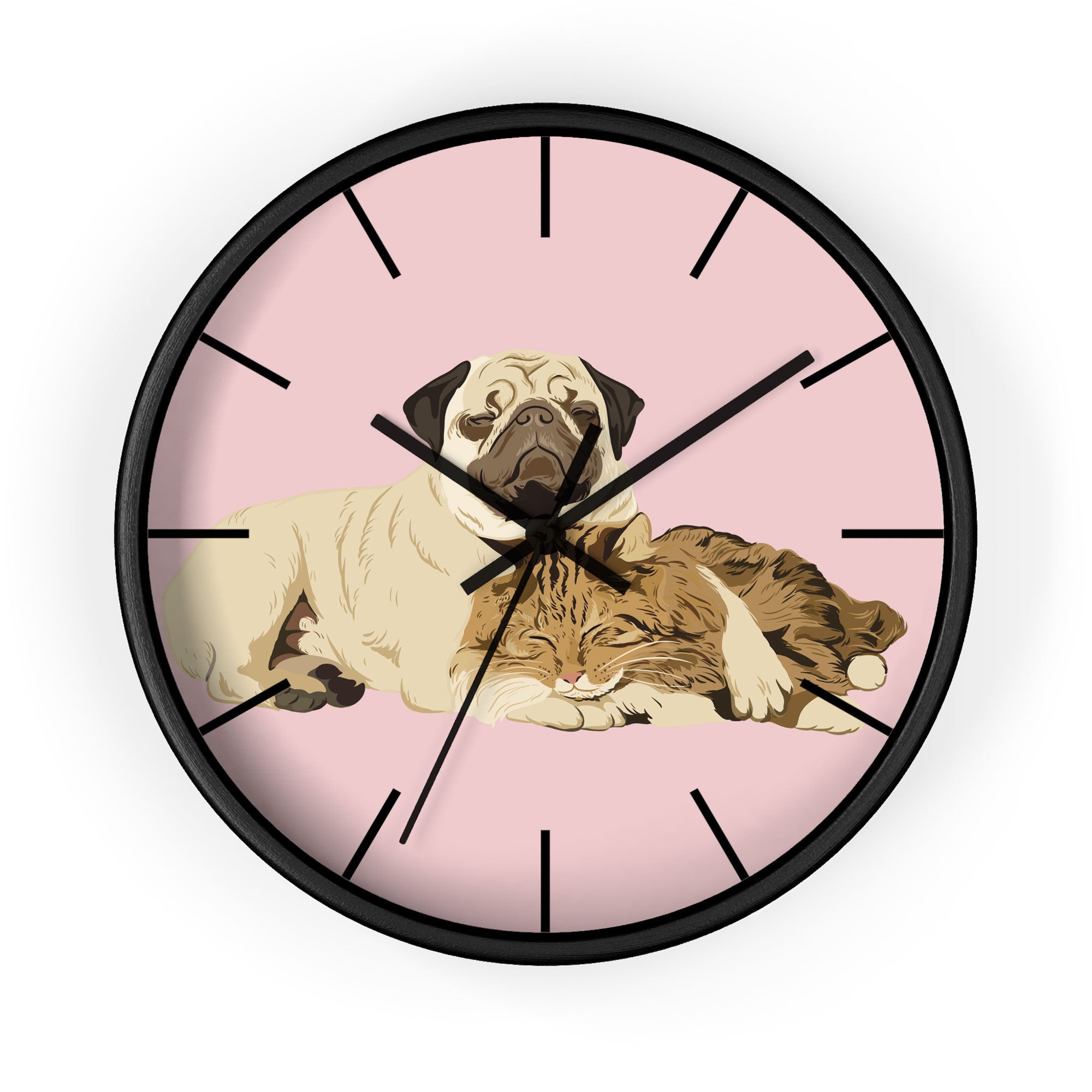 Customized Photo to Illustration Pet Artwork Wall Clock Digital Art Style Pet Birthday Gift