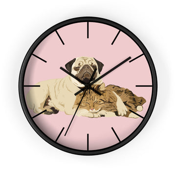 Customized Photo to Illustration Pet Artwork Wall Clock Digital Art Style Pet Birthday Gift